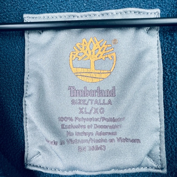 TIMBERLAND MENS SZ XL NAVY QUARTER ZIP PULLOVER SWEATSHIRT - Picture 9 of 11